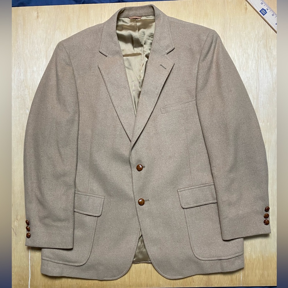 Vintage Richard Thomas 100% Mongolian Camel Hair Sport Coat Blazer 46R
